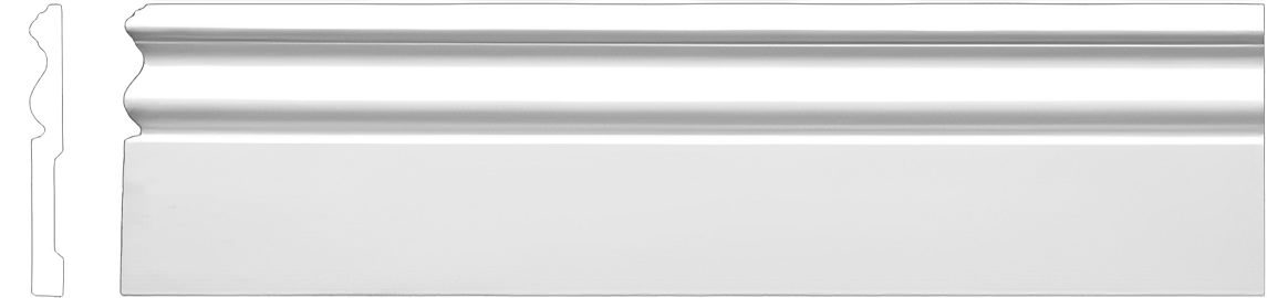 White crown molding profile design